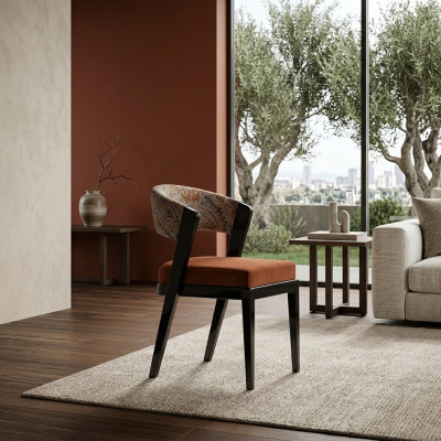 Keukenstoelen Eetkamerstoelen Stoel Set van 6 Stoelen Oranje Groep Hout