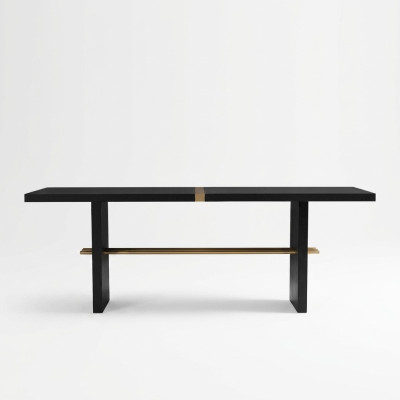 Eettafel Eettafel Tafel Eetkamer Hout Zwart Eetkamermeubels