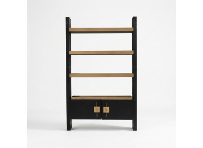 Ontwerp kast met planken - houten kast Zwart Goud Houten kast
