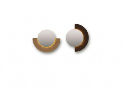 Groep wandspiegel spiegel 2-delig decoratieve spiegel gangspiegel rond hout set