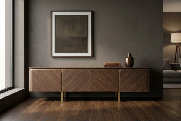 Sideboard RTV Lowboard TV stand tafel hout bruin woonkamer modern