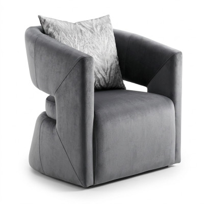 Fauteuil Cocktailfauteuil Bekleding Een-zitter Zitter Luxe Clubsessel Grijs