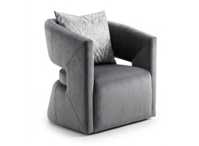 Fauteuil Cocktailfauteuil Bekleding Een-zitter Zitter Luxe Clubsessel Grijs