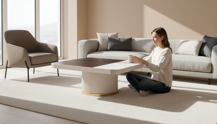 Salontafel bijzettafel koffietafel woonkamer sofabed tafel wit