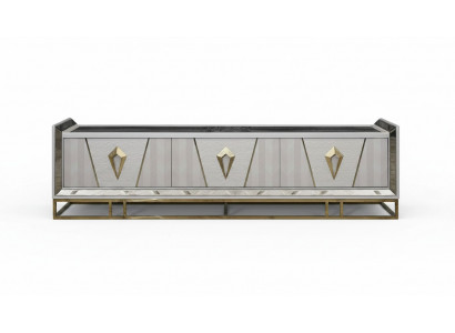 Sideboard RTV Lowboard TV Stand Hout Grijs Woonkamer Tafel Modern