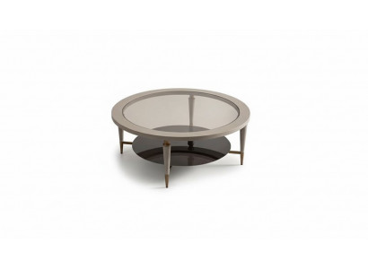 Salontafel bijzettafel koffietafel banktafel glas woonkamer beige