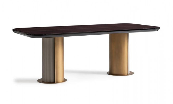 Eettafel Eetkamertafel Tafel Houten tafel Hout Eetkamer Bruin Luxe