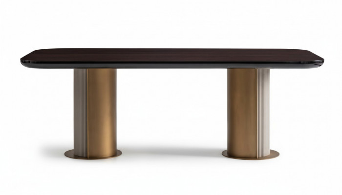 Eettafel Eetkamertafel Tafel Houten tafel Hout Eetkamer Bruin Luxe