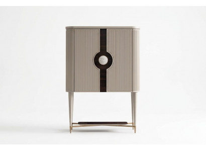 Barschrank Kast Houten kast Houten bar Beige drank Design Flessen