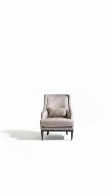Garnituur Fauteuil Bijzettafel Woonkamer Oorfauteuil Grijs Modern 2-delig