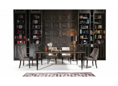 Eethoek Eetkamer Eetgroep Luxe Eettafel Stoelen Zwart Hout 7-delig