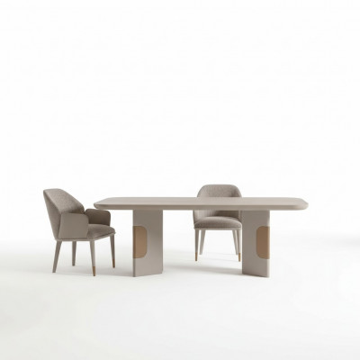 Eetgroep Eetkamer Set Eethoek Eettafel Stoelen Set 7-delig Beige
