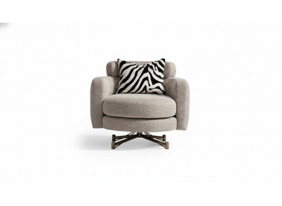 Fauteuil Oorfauteuil Cocktailsalons Clubsfauteuil Grijs Stof Bekleding Zitter