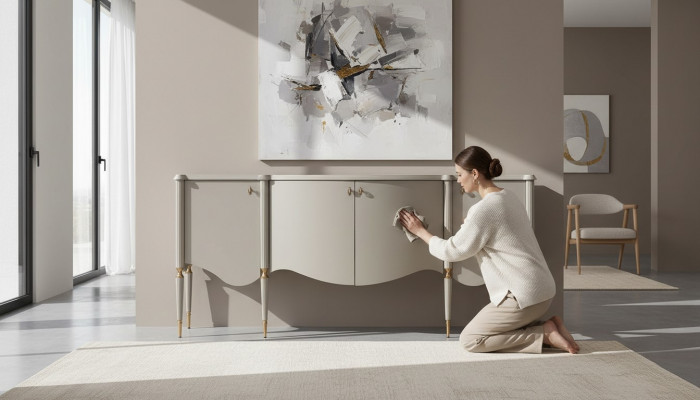 Dressoir Sideboard Kast Hout Beige Ladekast Eetkamermeubels