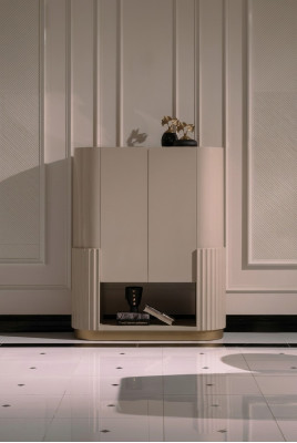 Bar kast Kast Houten kast Houten Bar Beige Drank Woonkamer