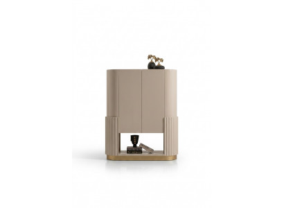 Bar kast Kast Houten kast Houten Bar Beige Drank Woonkamer