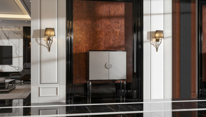 Drankkast Kast Bar Houten kast Grijs Hout Woonkamer Drank Luxe