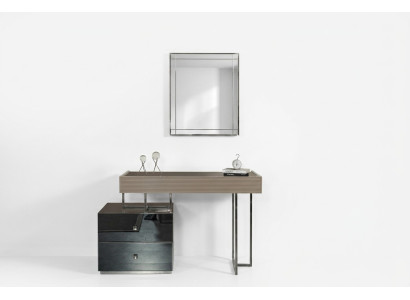 Console tafel met spiegel kaptafel kaptafel modern grijs hout