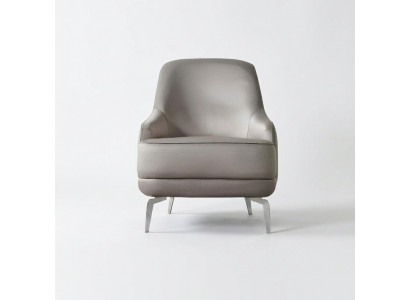 Fauteuil Oorfauteuil Cocktailsessel Stof Modern Grijs Zits Woonkamer