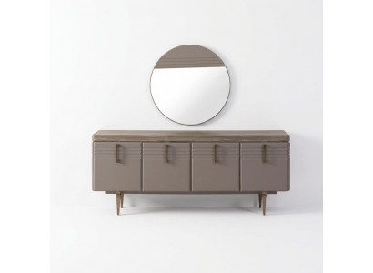 Dressoir Sideboard Grijs Kast Spiegel Commode Hout Set Commode