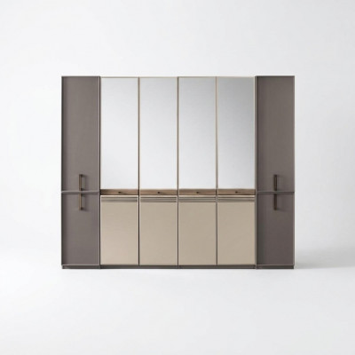 Moderne kledingkast kast houten kast hout grijs slaapkamerkast