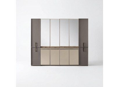 Moderne kledingkast kast houten kast hout grijs slaapkamerkast