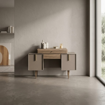Kaptafel Kaptafel Dressoir Hout Grijs Slaapkamer Commode