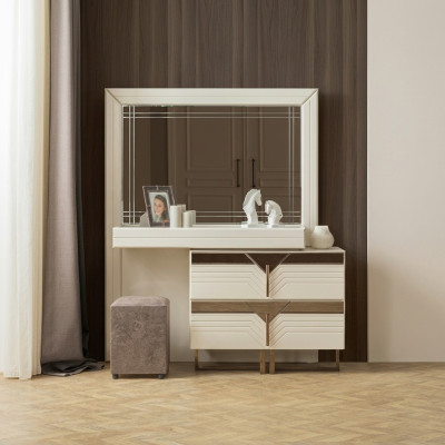 Make-uptafel Kaptafel Console tafel Hout Slaapkamercommode Wit