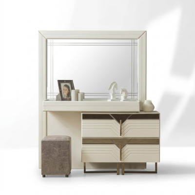 Make-uptafel Kaptafel Console tafel Hout Slaapkamercommode Wit