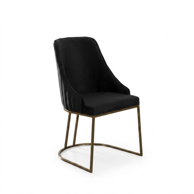 Groep stoelen Keukenstoelen Eetkamerstoelen Zwart 6-delig Modern Stof