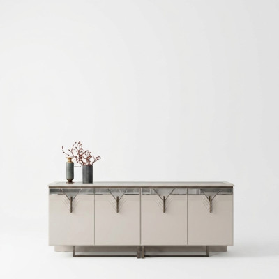 Sideboard Dressoir Houten kast Commode Kast Hout Wit Modern