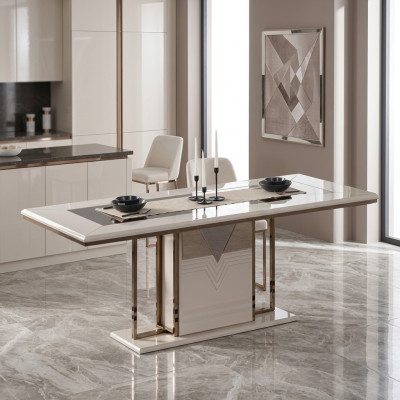 Luxe eettafel eettafel tafel eetkamer Modern hout Wit 200 cm