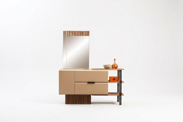 Kaptafel Kaptafel Consolentafel Hout Slaapkamer Beige Modern