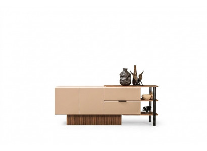 Dressoir Houten kast Dressoir Kast Hout Beige Modern