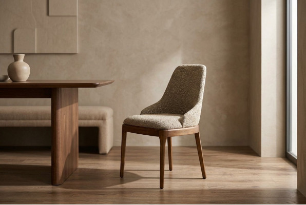 Groep stoelen keukenstoelen eetkamerstoelen Beige 6-delig Moderne stof