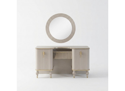 Beige make-uptafel ontwerper kaptafel kaptafel cosmetische tafel console spiegel
