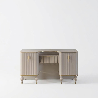 Beige make-uptafel Ontwerper kaptafel Slaapkamer Exclusieve meubels