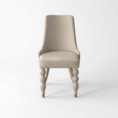Moderne eetkamerstoelen Designer keukenstoelen x6 Beige gestoffeerde stoelen
