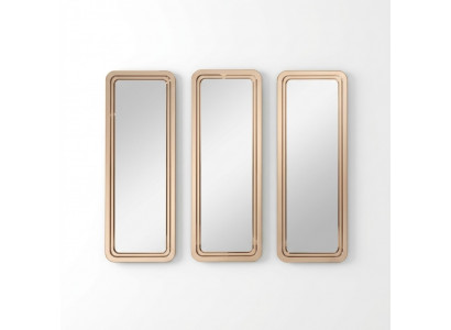 Gouden moderne spiegelset wandspiegel kaptafel spiegels 3-delig