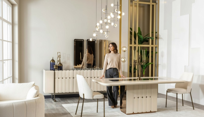 Witte Edle Eetkamergroep Designer Roestvrijstalen Tafel Luxe x6 Stoelen