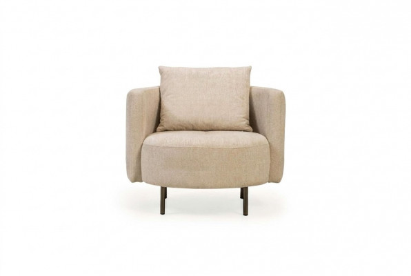 Stoel van stof Cocktailsessel Eenzitter Beige Designer Stoel Nieuw