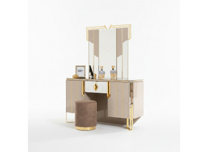 Kaptafel Spiegel Kaptafel Make-up console Console tafel Beige
