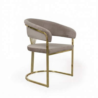 Complete eetkamerstoelen stoelen eetkamerstoelen 6-delig Beige Luxe Goud