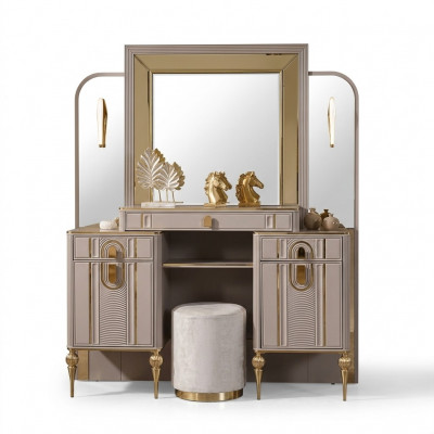 Garnituur Kaptafel Friseertafel Schminkconsole Consolentafel Beige