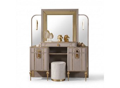 Garnituur Kaptafel Friseertafel Schminkconsole Consolentafel Beige