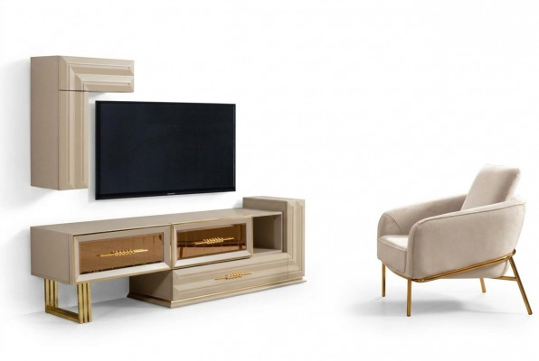 Woonkamer TV laagbord dressoir TV standaard wandkast Beige Modern