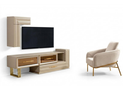 Woonkamer TV laagbord dressoir TV standaard wandkast Beige Modern