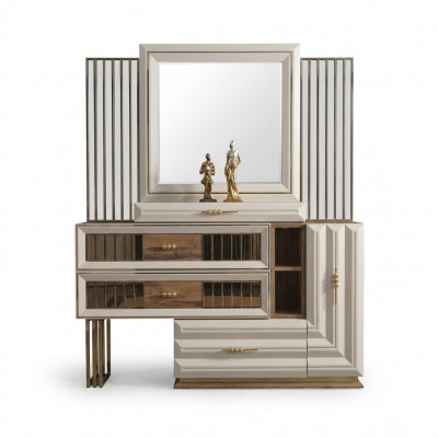 Kaptafel Kaptafel make-up console console tafel Beige meisje