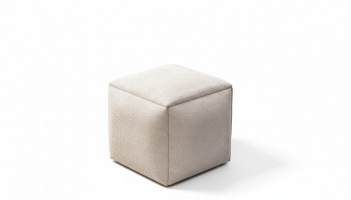 Voetenbank Zitkruk Beklede kruk Stoffen kruk Beige Make-up kruk Modern