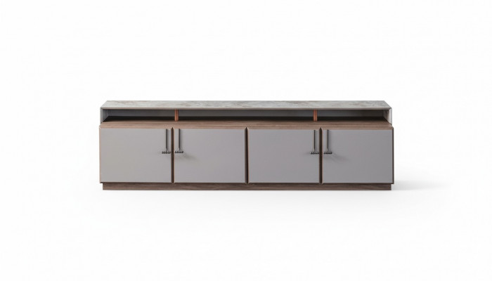 Sideboard TV-standaard RTV Lowboard Grijs Woonkamer Houten Tafel Kast